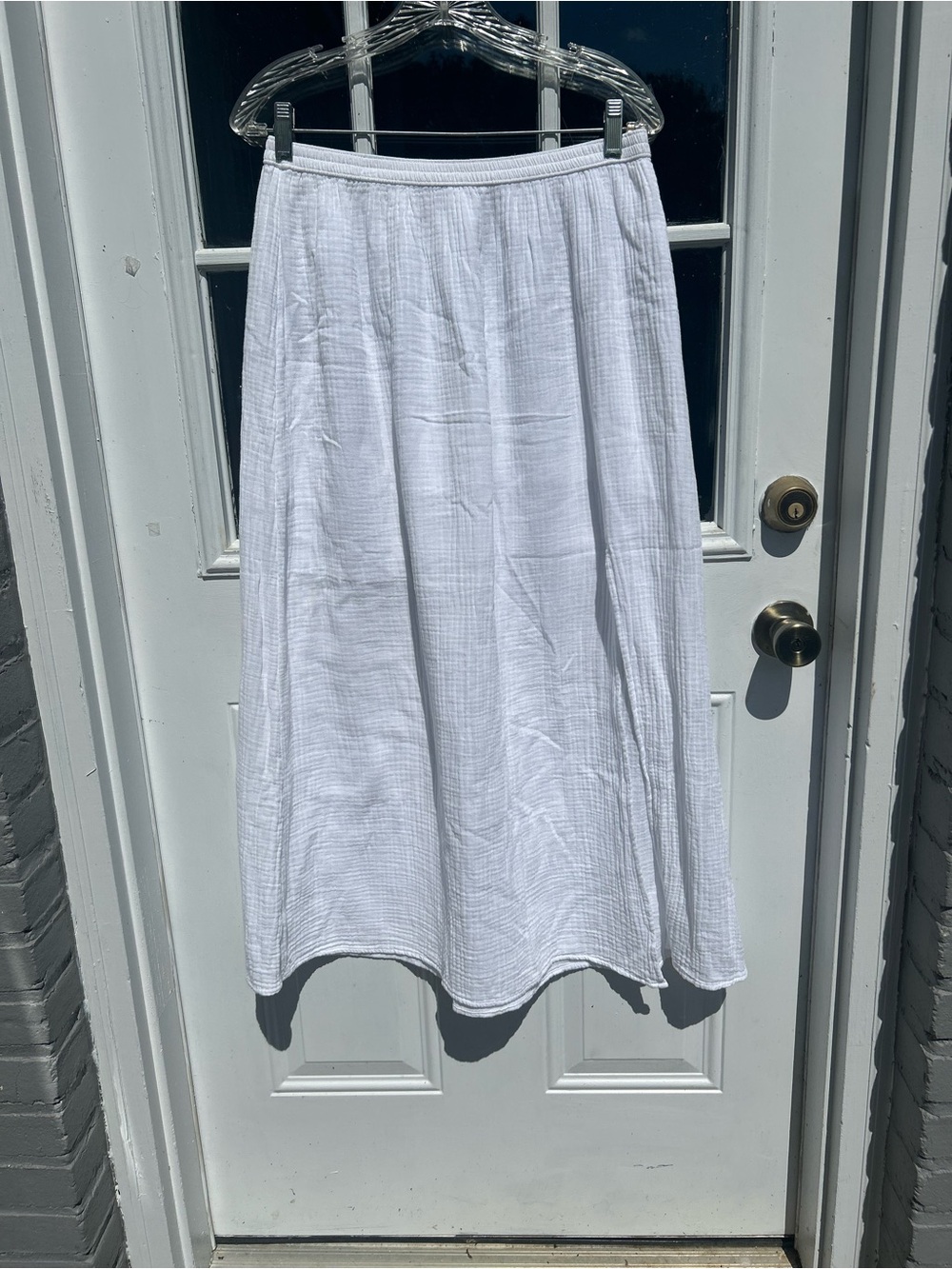 J.Crew Re-Imagined White Gauze Maxi Skirt Size S Cotton Beachy Boho Coastal